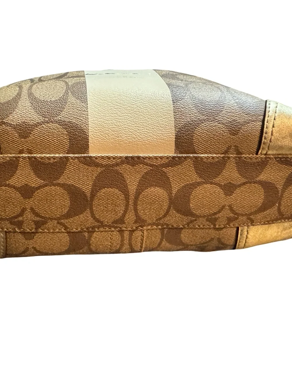 Coach Brown & Cream Signature Canvas Tote